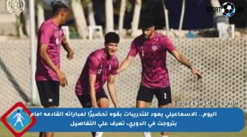 اليوم.. الإسماعيلي يعود للتدريبات بقوة تحضيرًا لمباراته القادمة أمام بتروجت في الدوري، تعرف على التفاصيل